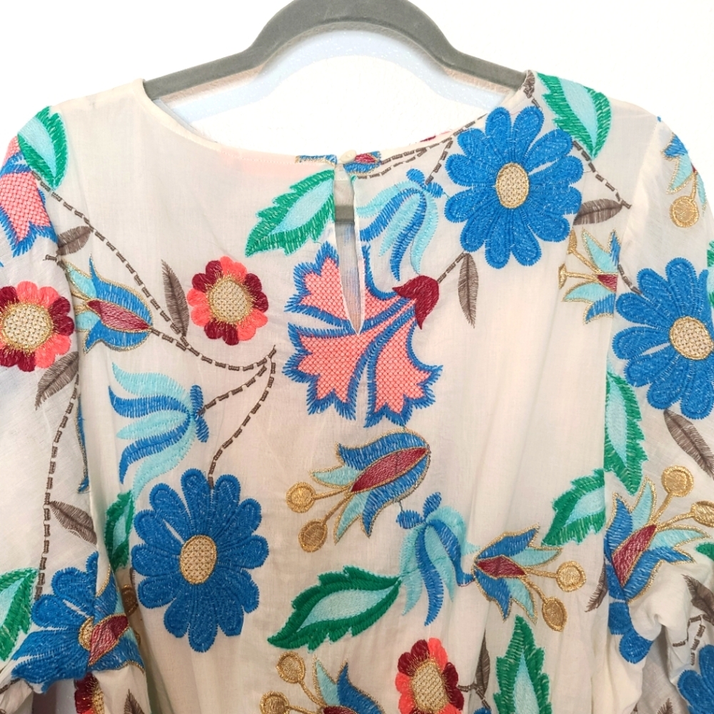 Oliphant Flirty Short Long Sleeve Dress in Monet Size Large - Picture 11 of 14